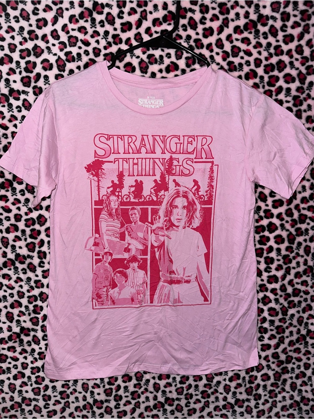 Netflix Pink Stranger Things Graphic Tee